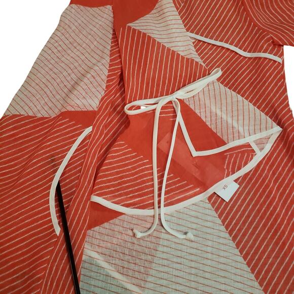 IC by Connie K Lagenlook Tunic XS – Artsy Stripe Colorblock Oversized Semi sheer - Picture 6 of 10